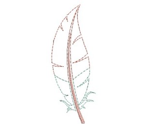 Stickdatei - Feder 2 Fransenappli